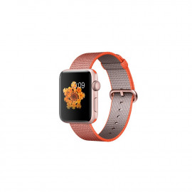 Watch Series 2, 42mm Rose Gold Aluminium Case with Orange/Anthracite Woven Nylon Band